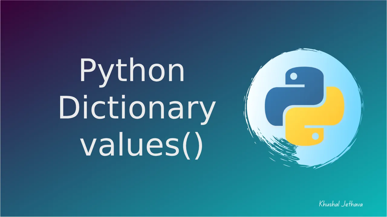 Python Dictionary values()